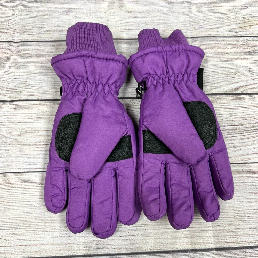 Vintage Jacob Ash Holdings Girls Purple Insulated Winter Snow Gloves Size 4-6